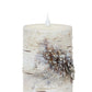 LED Birch Designer Candle with Remote (Set of 2)