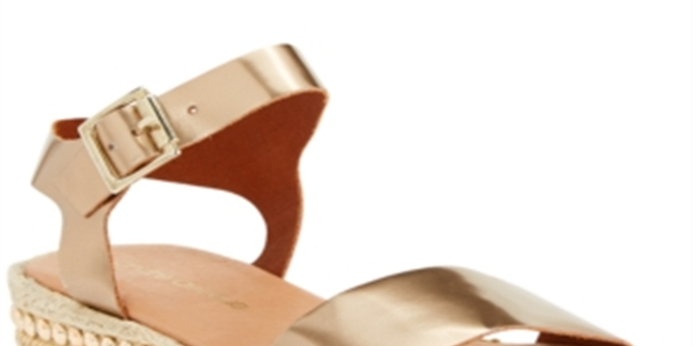 Andre Assous Women's Vergie Espadrille Flatform Sandals Gray Size 7