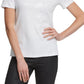 DKNY Women's Sequin Embellished T-Shirt White Size Large