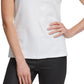 DKNY Women's Sequined Heather Short Sleeve Jewel Neck T-Shirt White Size Medium