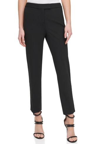 DKNY Women's Foundation Slim Leg Career Pants Black Size 6