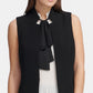 DKNY Women's Notched Lapel Sleeveless Blazer Black Size 4