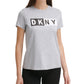 DKNY Women's Sport Logo T-Shirt Gray Size Medium