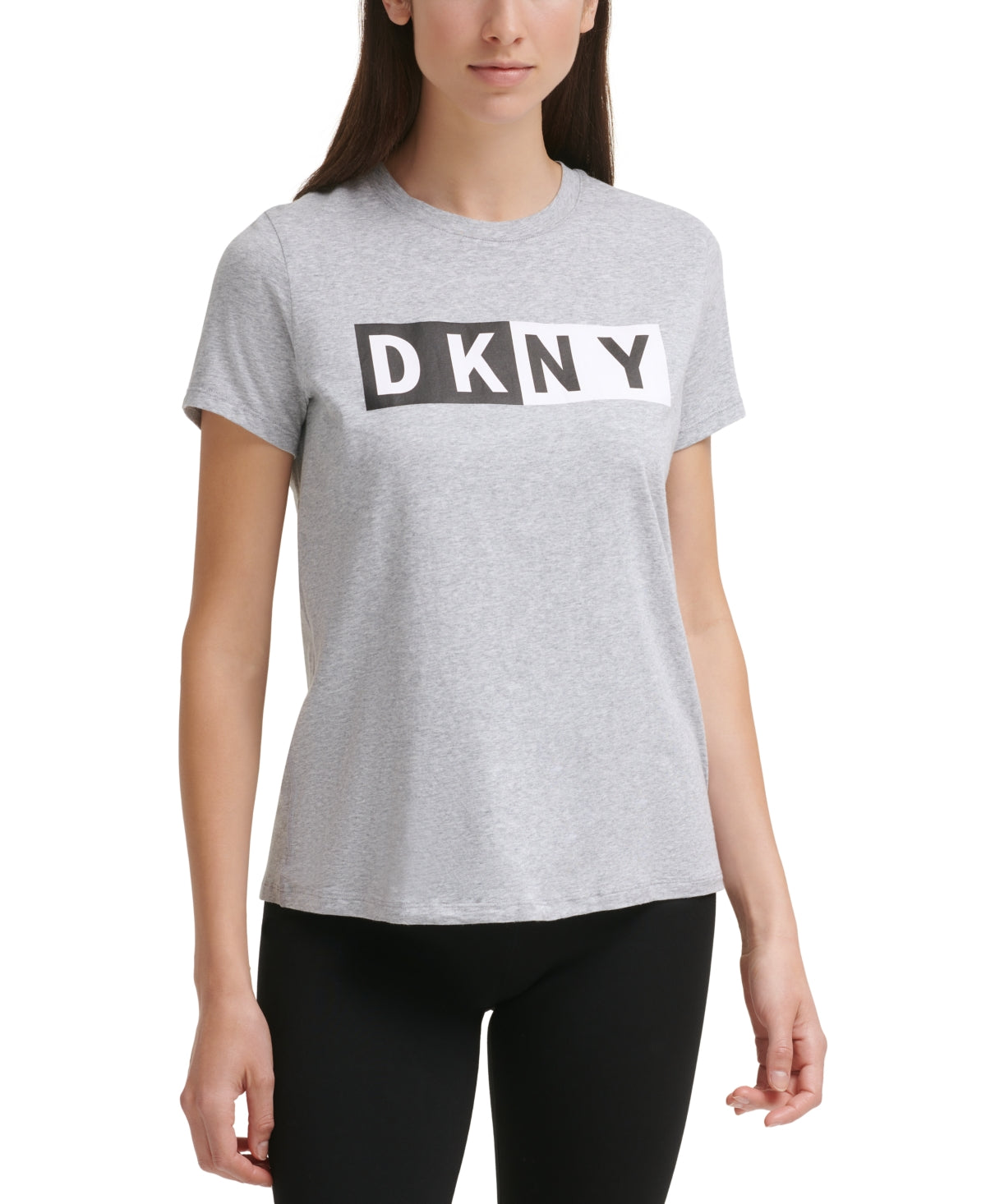DKNY Women's Sport Logo T-Shirt Gray Size Medium