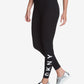 DKNY Women's High Rise Logo Workout Full Length Leggings Black Size Small