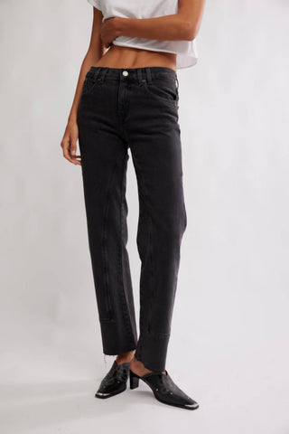 Free People - Risk Taker Mid Rise Straight Jeans