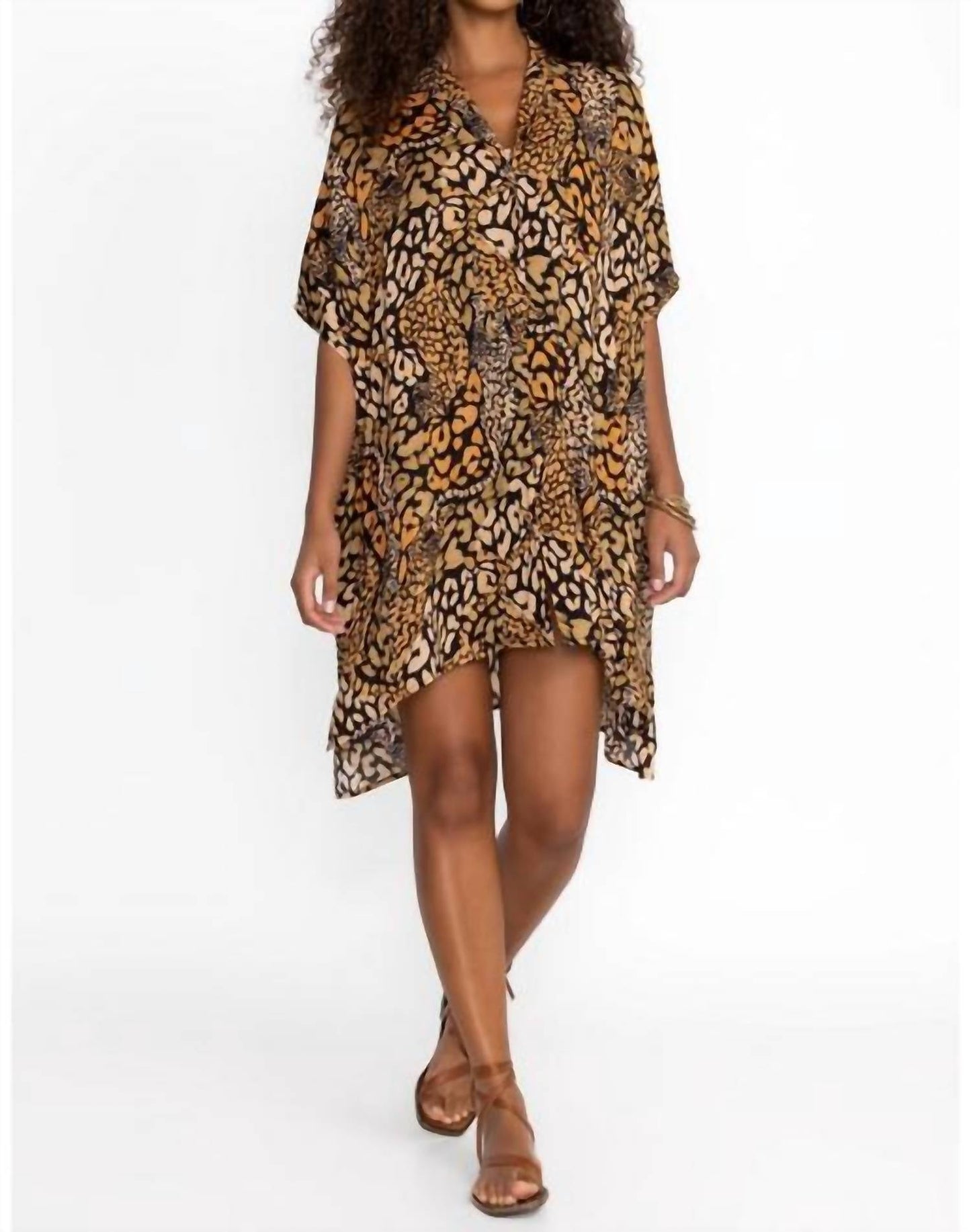 Johnny Was - AFENI (GOLD) OVERSIZED BUTTON DOWN SHIRT