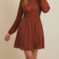 Gilli - Sammy Round Neck Long Sleeve Mini Dress