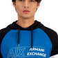 AX Armani Exchange Men's Colorblock Sweatshirt Blue Size 2XL