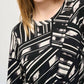 Joseph Ribkoff - Abstract Stripes Wrap Front Top