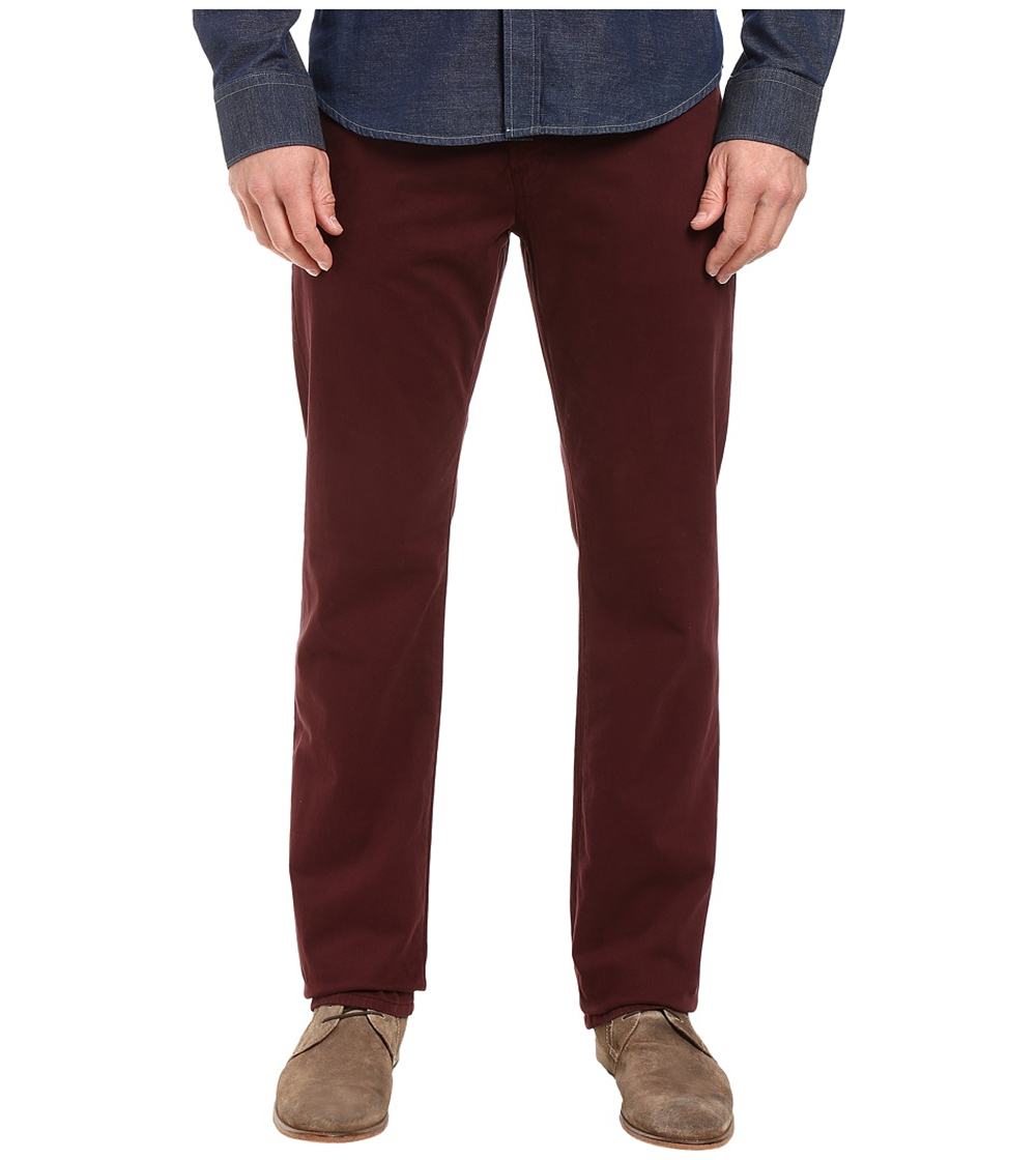 Ag Adriano Goldschmied Men's Graduate Tailored Leg Sueded Jeans In Rum Raisin Size Variants Available