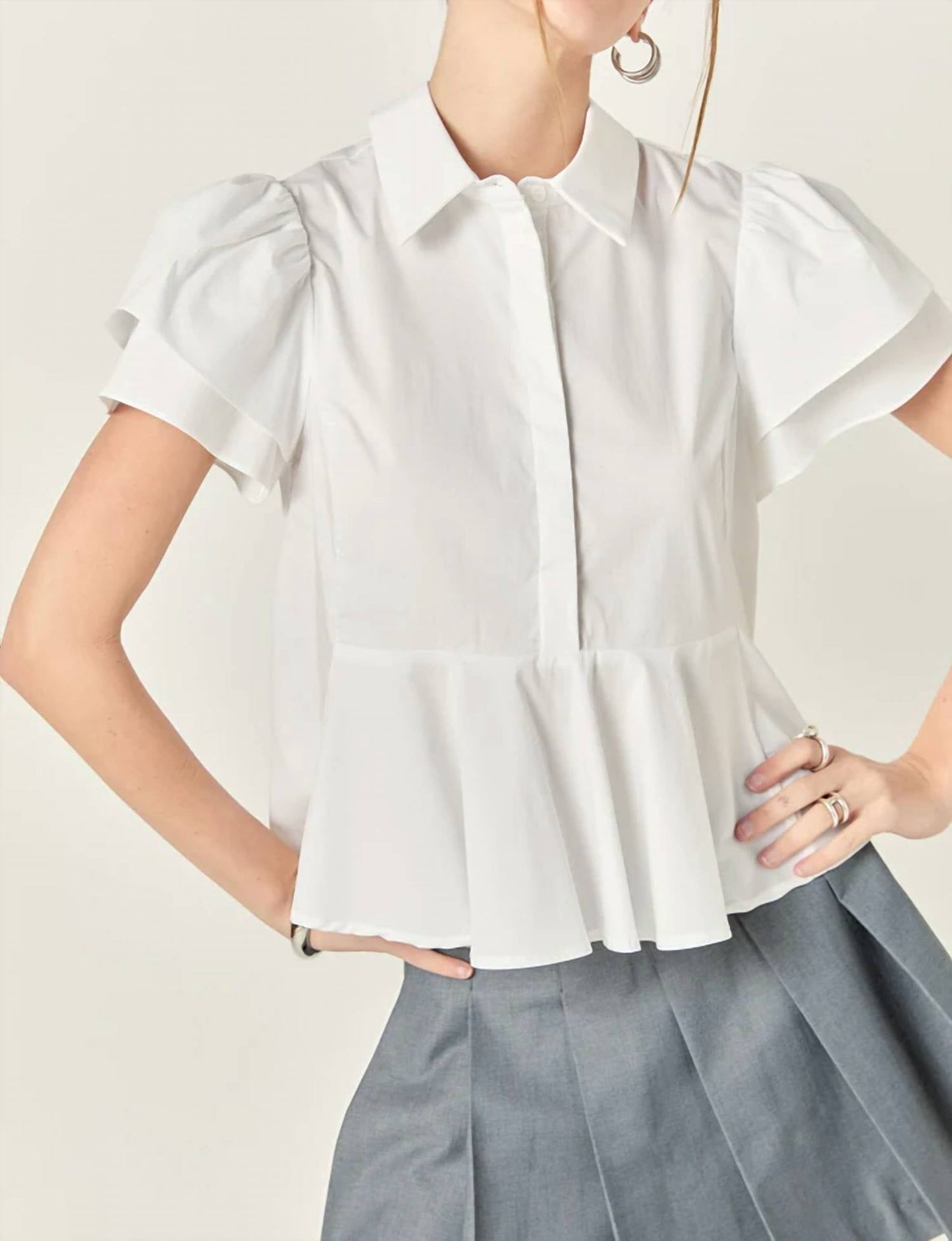 English Factory - Lilly Peplum Top