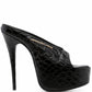 Alexander Wang - Women's Destiny 150mm Croc Embossed Leather Sandal Heels