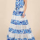 Geegee X Lovelo - Floral Eyelet Lace Tiered Maxi Sundress