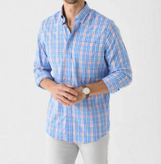 Southern Tide - Beckenham Plaid Intercoastal Long Sleeve Sport Shirt-