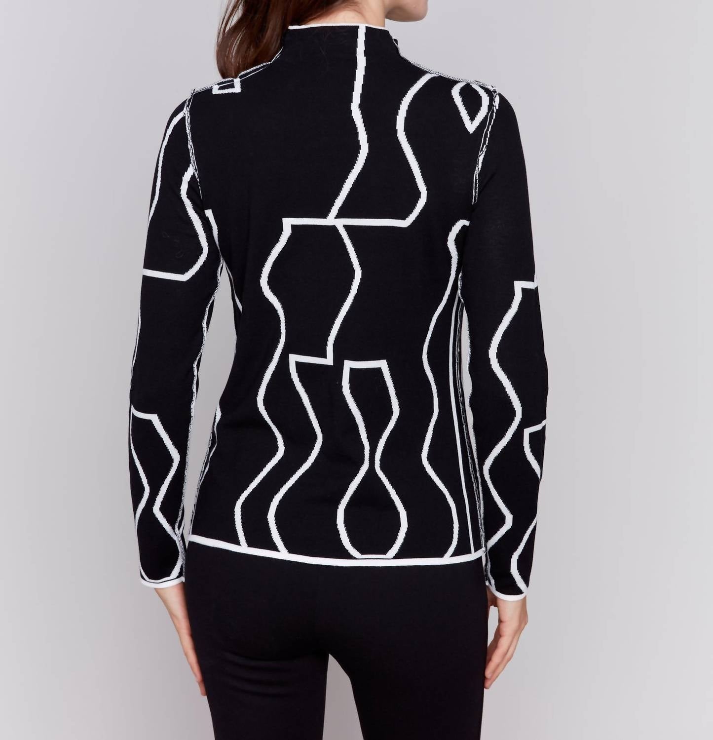 Charlie B - Reversible Mockneck Fitted Sweater