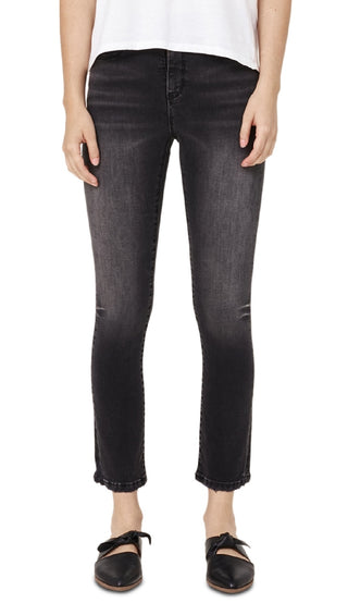 Jaen Women's Halee Straight Leg Cropped Jeans Gray Size 32