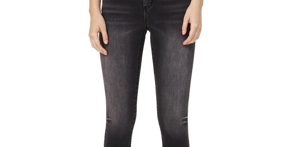 Jaen Women's Halee Straight Leg Cropped Jeans Gray Size 32