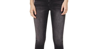 Jaen Women's Halee Straight Leg Cropped Jeans Gray Size 32