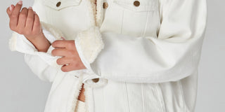 Lola Jeans Women's Trucker Jacket White Size X-Large