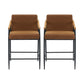 Mid Century Modern Counter Stool Set With Iron Frame
