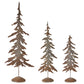 Rustic Metal Tree Cut Out Decor (Set of 3)