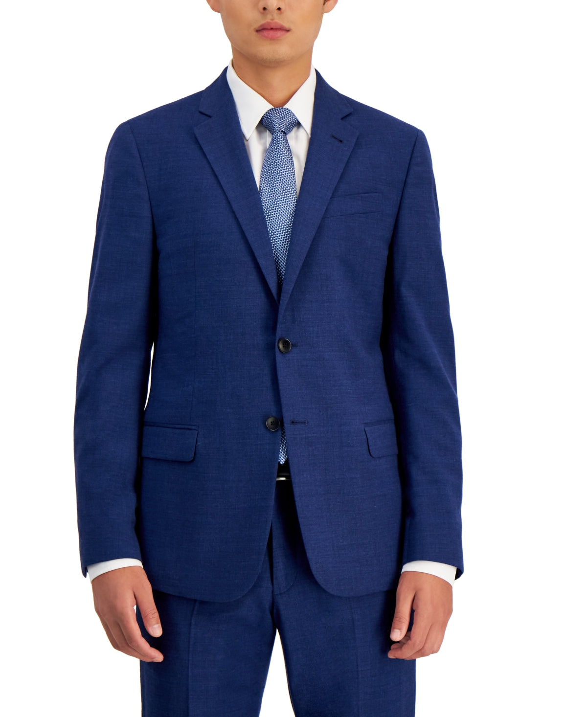 A|X Armani Exchange Men's Slim Fit Wool Suit Separate Jacket Blue