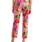 Weekend Max Mara Women's Darling Floral Print Pants Pink Size 2
