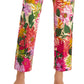 Weekend Max Mara Women's Darling Floral Print Pants Pink Size 2