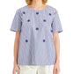 Weekend Max Mara Women's Zufolo Striped Top Blue Size Small