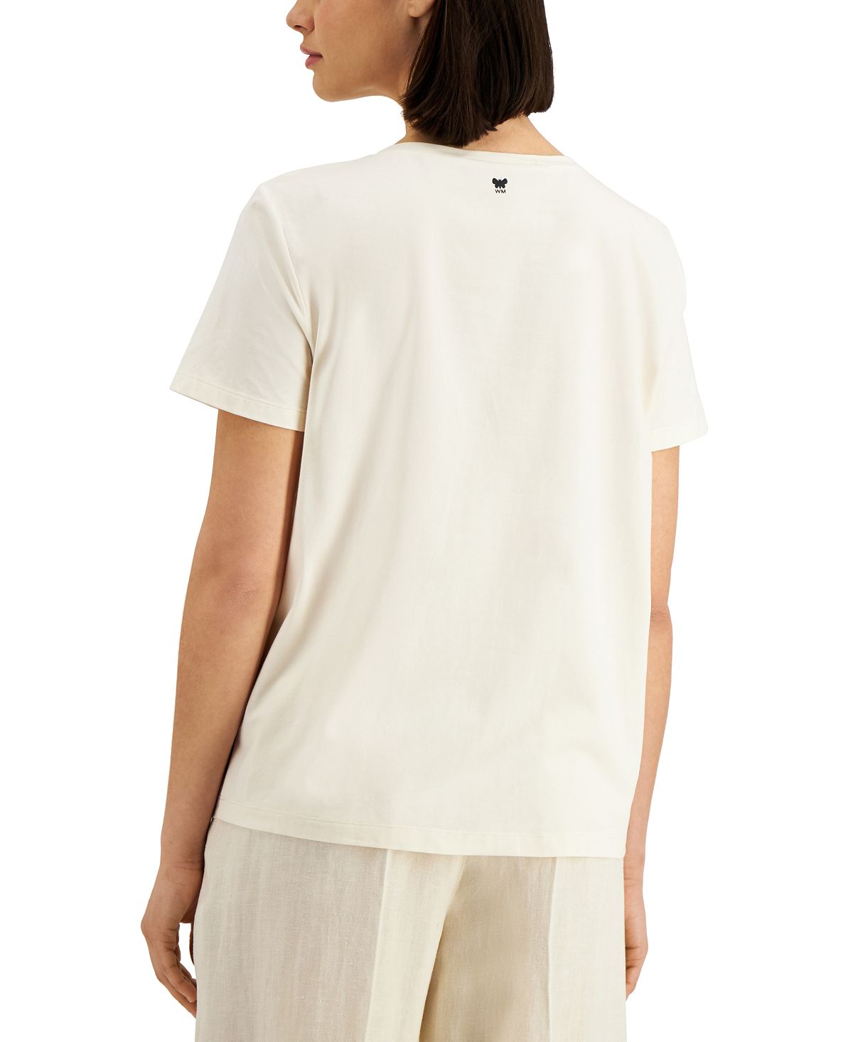 Weekend Max Mara Women's Parsec Embroidered Jersey Top Brown Size Large