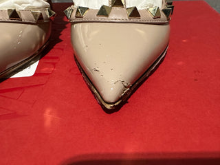 Valentino Garavani Women's Rockstud T-Strap Pointed Toe Pump Pink Size 5