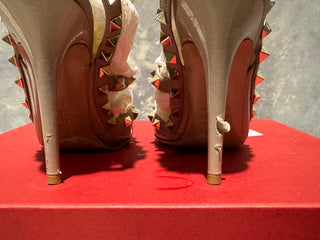 Valentino Garavani Women's Rockstud T-Strap Pointed Toe Pump Pink Size 5