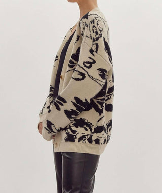 Entro - Trying Your Best Floral Cardigan