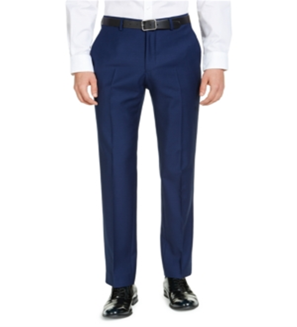 AX Armani Exchange Men's Slim-Fit High Blue Pindot Wool Suit Pants Navy Size 30 S