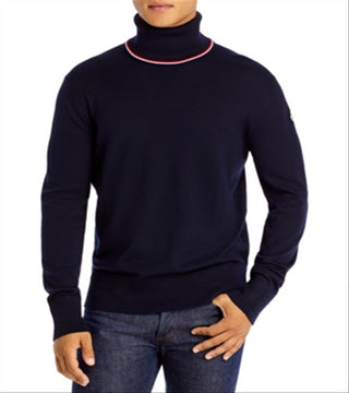 Moncler Men's Turtleneck Sweater Blue Size Medium