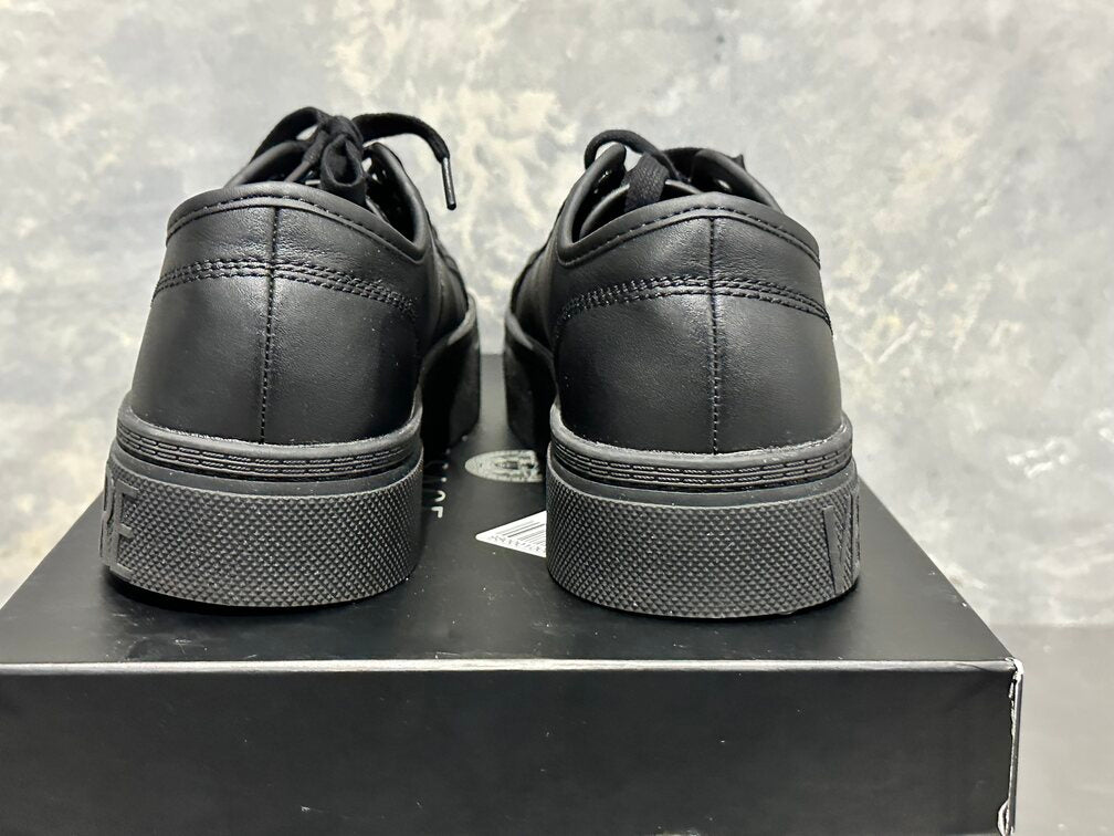 Versace Men's Jeans Couture Vitello + Scritta Sneakers Black Size 12