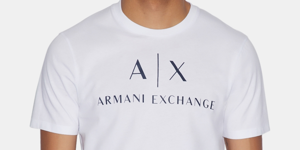 AX Armani Exchange Men's Graphic Print Logo T-Shirt White Size XL