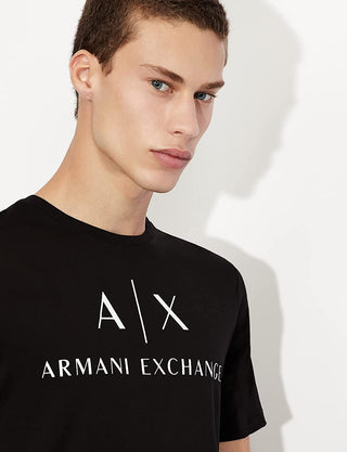 A|X Armani Exchange Men's Graphic Print Logo T-Shirt Black Size X-Large