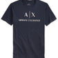 A|X Armani Exchange Men's Graphic Print Logo T-Shirt Blue Size Large
