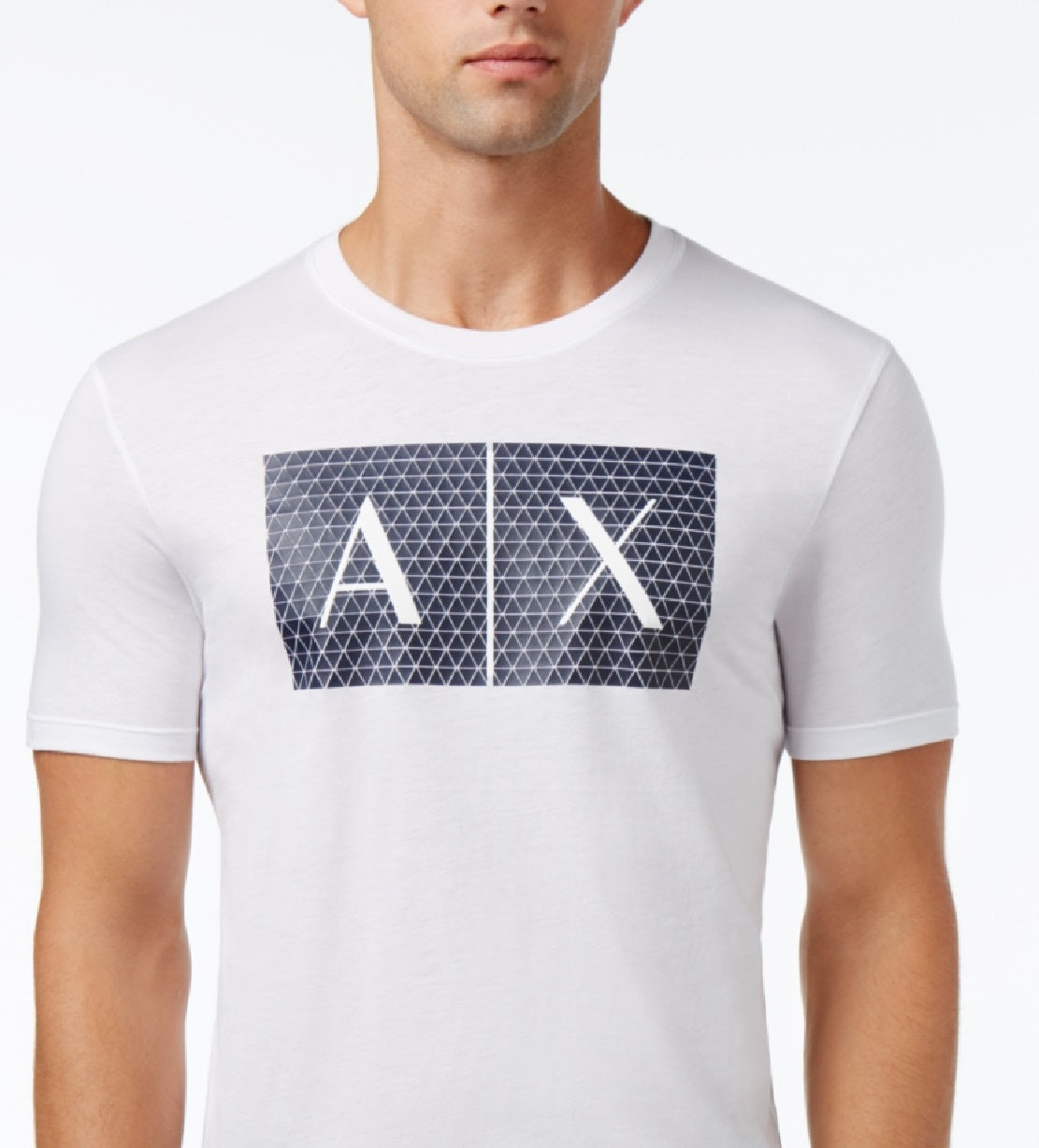 A|X Armani Exchange Men's Foundation Triangulation T-Shirt White Size X-Large
