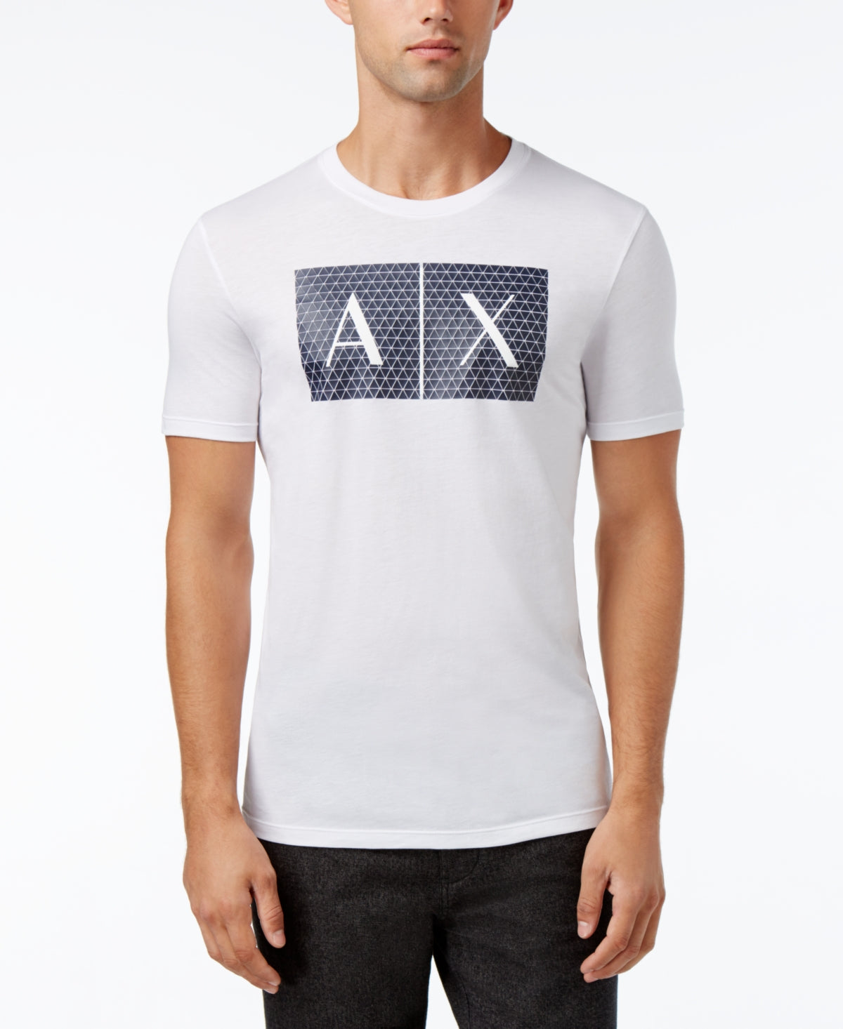A|X Armani Exchange Men's Foundation Triangulation T-Shirt White Size X-Large