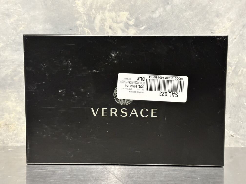 Versace Women's Medusa Head Motif Flip-Flops White Size 8.5