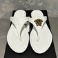 Versace Women's Medusa Head Motif Flip-Flops White Size 8.5