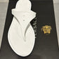 Versace Women's Medusa Head Motif Flip-Flops White Size 8.5