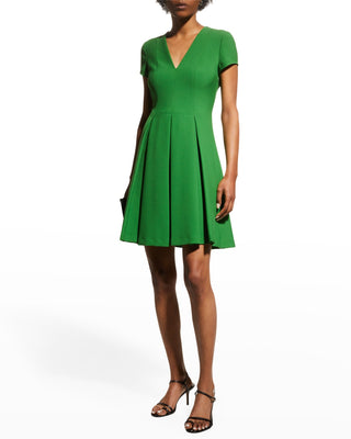 Emporio Armani Women's Emma V Neck Minidress Green Size 2