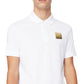 A|X Armani Exchange Men's Metallic Logo Badge Polo Shirt White Size Medium