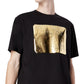 A|X Armani Exchange Men's Metallic Embossed Logo Graphic T-Shirt Black Size Large