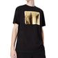 A|X Armani Exchange Men's Metallic Embossed Logo Graphic T-Shirt Black Size Large