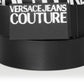 Versace Jeans Couture Women's Logo Buckle Leather Belt Black Size M